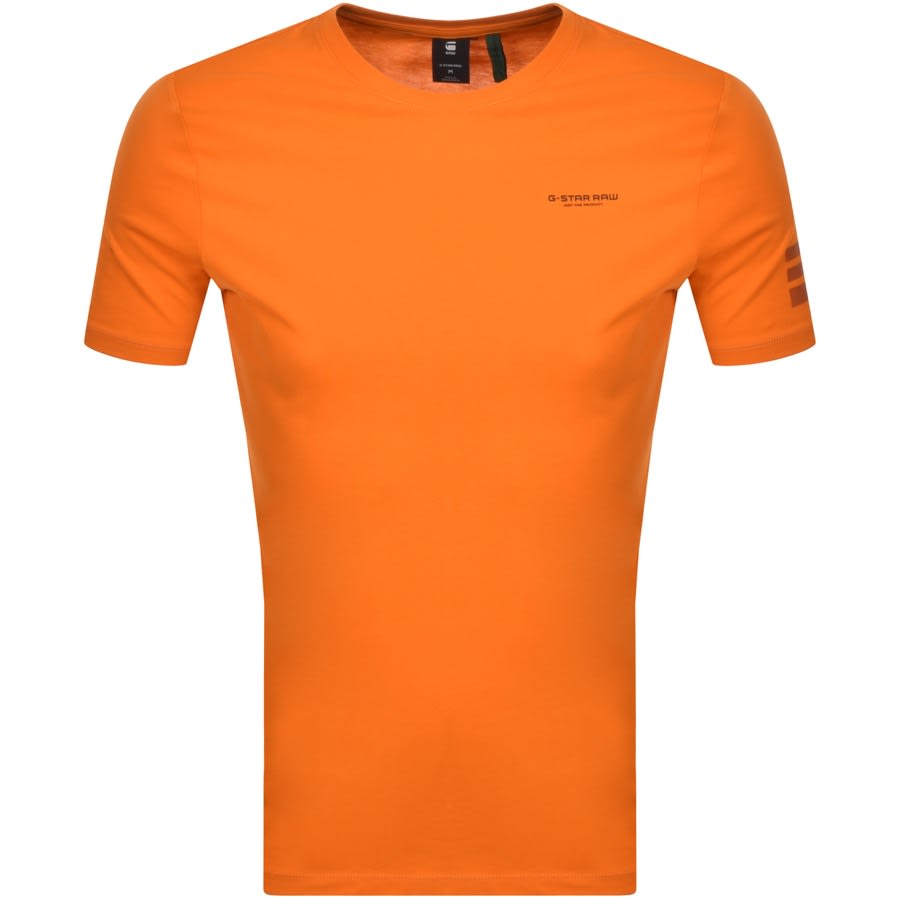 Alternative Image for ProductG Star Raw Slim Logo T Shirt Orange1